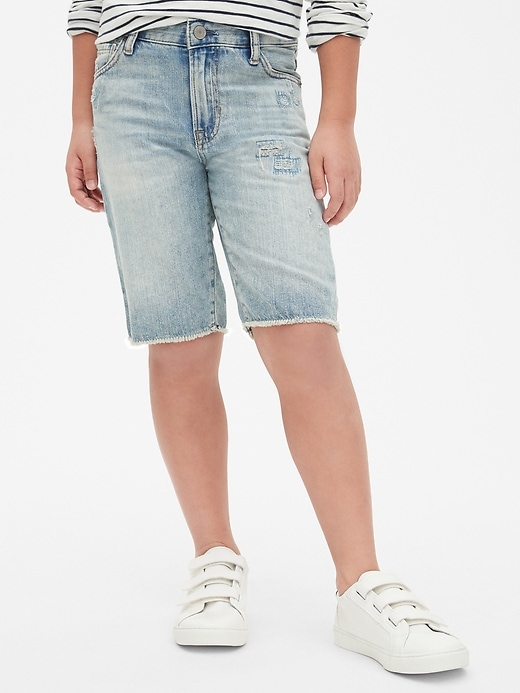 1 of 8 showing, with the color medium wash of product Kids Five-Pocket Denim Shorts