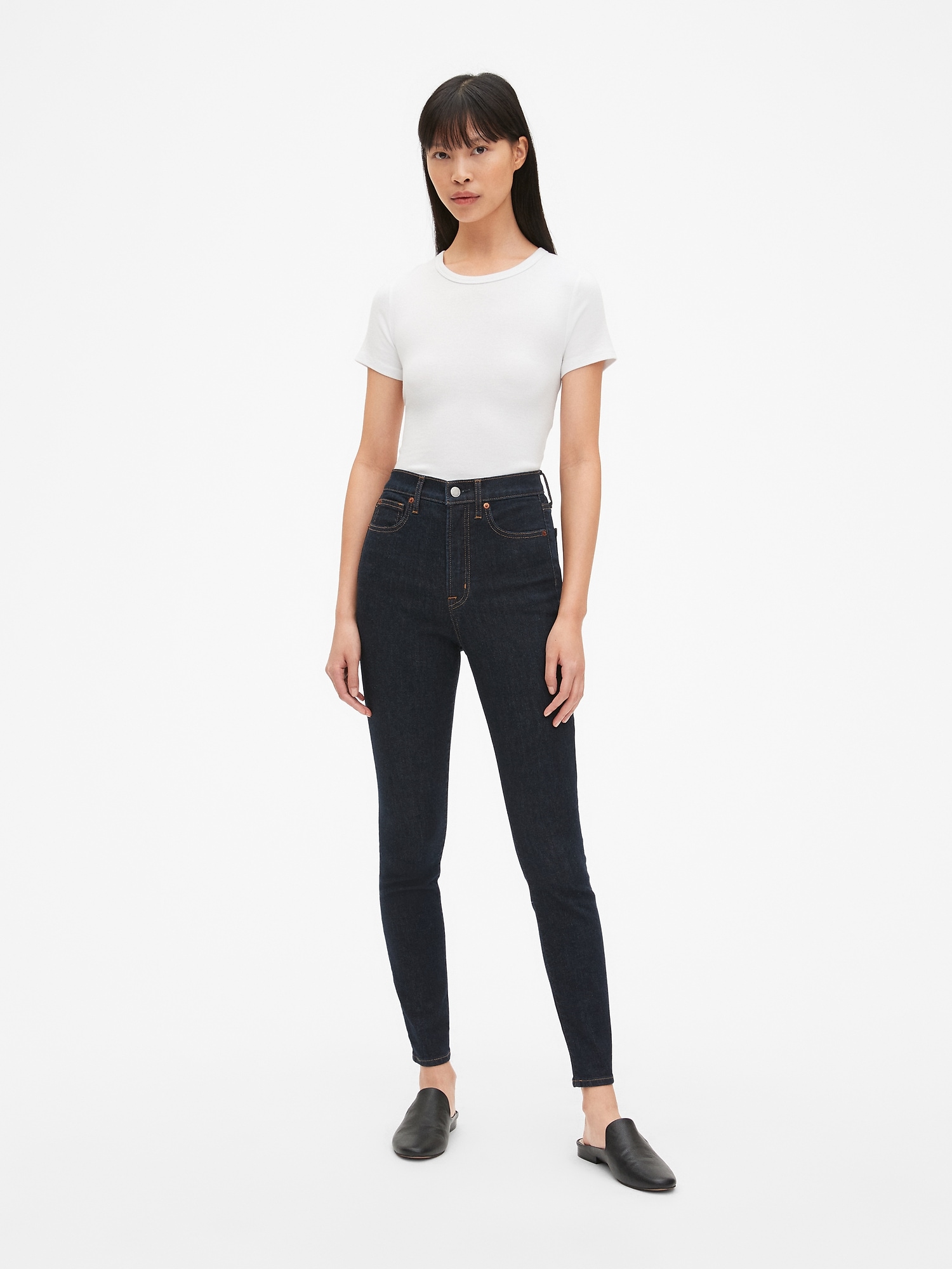 gap true skinny black jeans