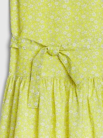 View large product image 4 of 4. Kids Tie-Belt Drop-Waist Dress