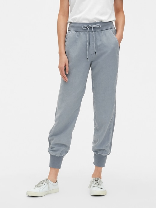 Image number 1 showing, Drawstring Joggers in Linen