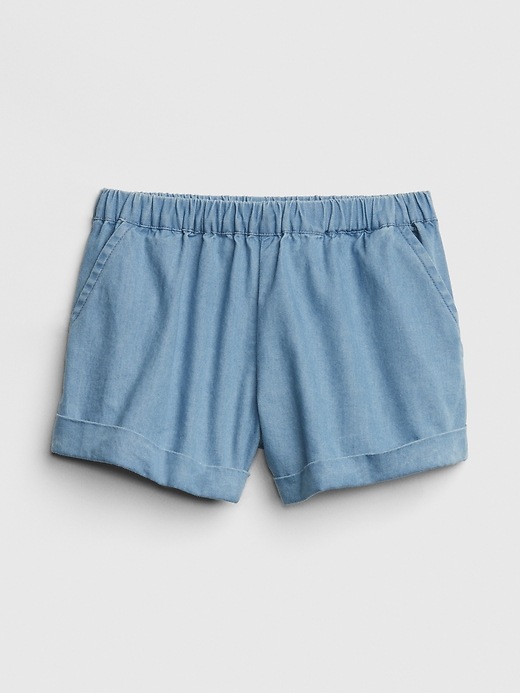 Image number 1 showing, Toddler Chambray Pull-On Shorts