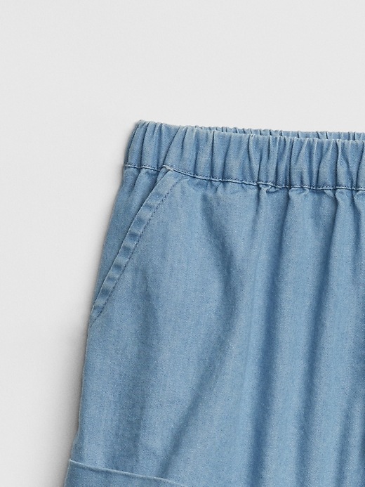 Image number 3 showing, Toddler Chambray Pull-On Shorts