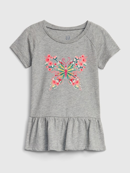 Image number 4 showing, Toddler Graphic Peplum T-Shirt