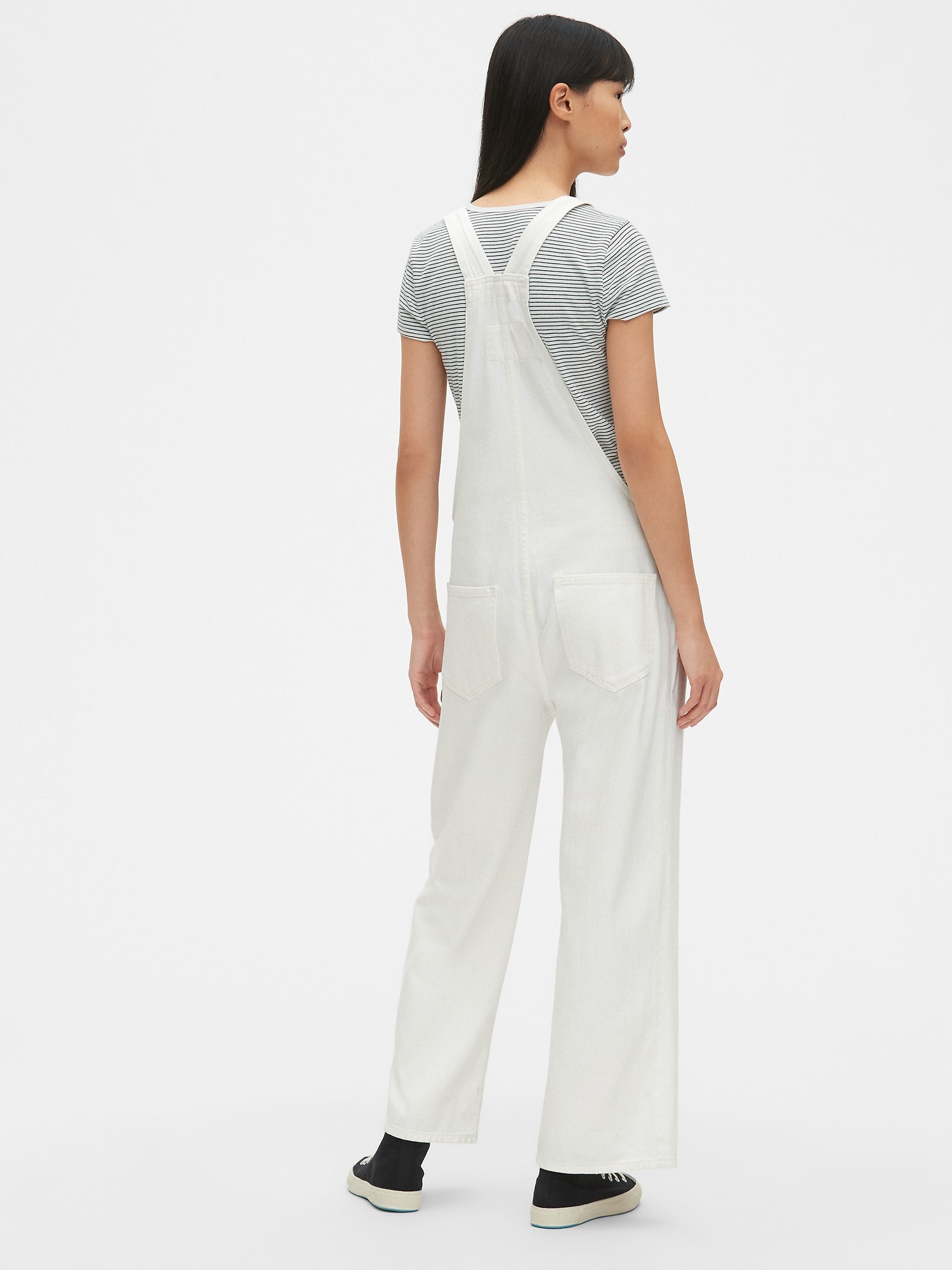 WideLeg Denim Overalls Gap