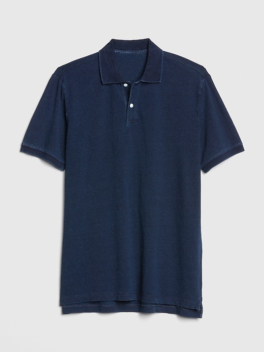 Image number 6 showing, All Day Indigo Pique Polo Shirt