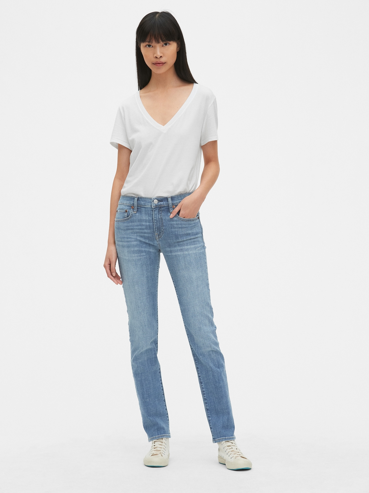 straight jeans mid rise