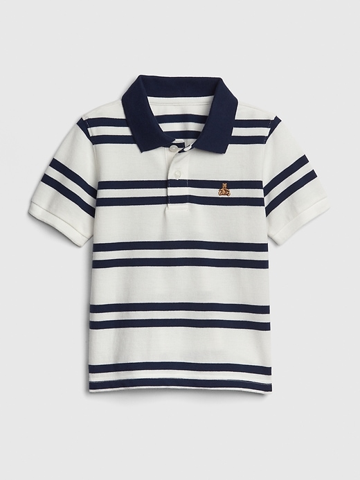 View large product image 1 of 1. Toddler Stripe Polo Short Sleeve Shirt
