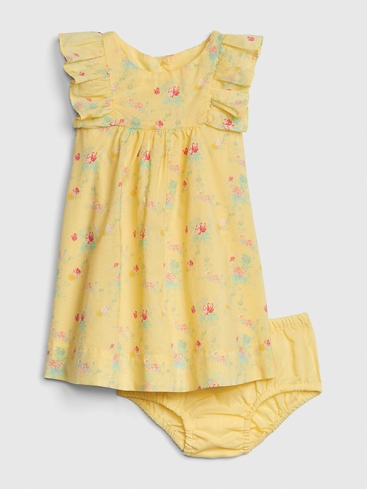 Image number 3 showing, Baby Print Cascade Ruffle Dress
