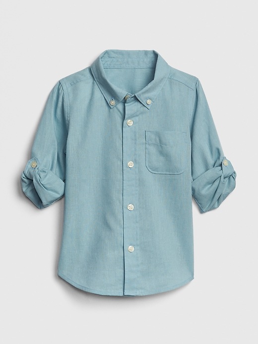 View large product image 1 of 1. Toddler Convertible Shirt In Linen