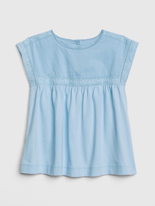 View large product image 1 of 1. Toddler Eyelet Empire-Waist Top