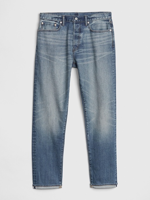 Image number 6 showing, Selvedge Athletic Taper Jeans with GapFlex
