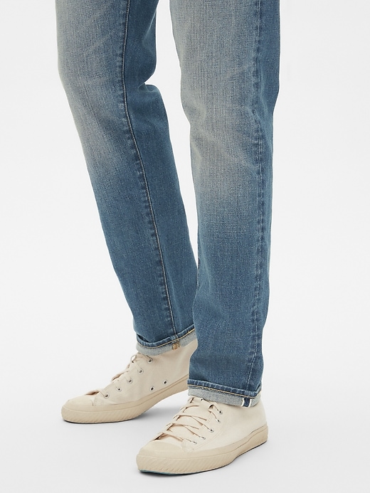 Image number 5 showing, Selvedge Athletic Taper Jeans with GapFlex