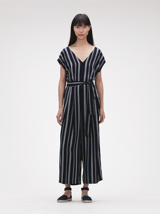 Женские комбинезоны Gap Stripe Cap Sleeve Wide-Leg Jumpsuit — фото 5