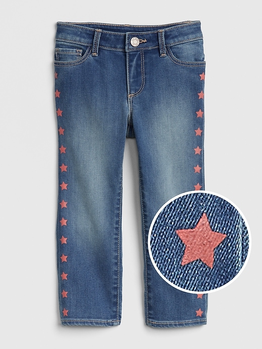 Image number 1 showing, Toddler Side-Star Skinny Jeans with Fantastiflex