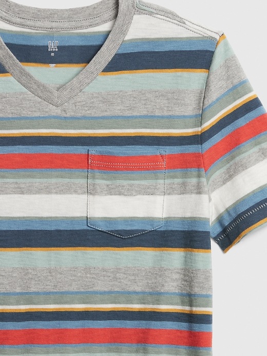 Image number 3 showing, Kids Stripe V-Neck T-Shirt