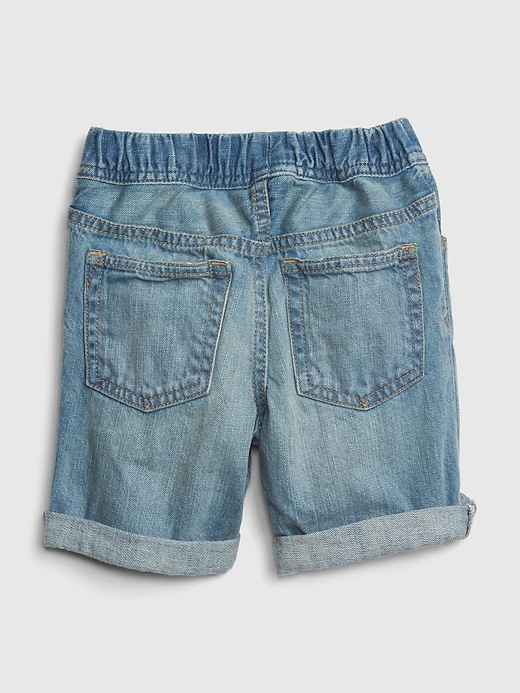 Toddler Distressed Roll-Up Denim Shorts | Gap