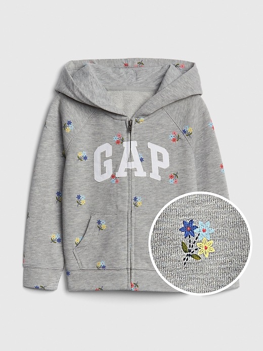 View large product image 1 of 3. Toddler Gap Logo Floral Hoodie Sweatshirt
