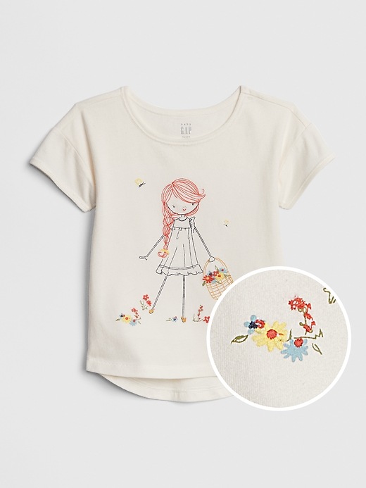 View large product image 1 of 1. Toddler Embroidered Graphic T-Shirt