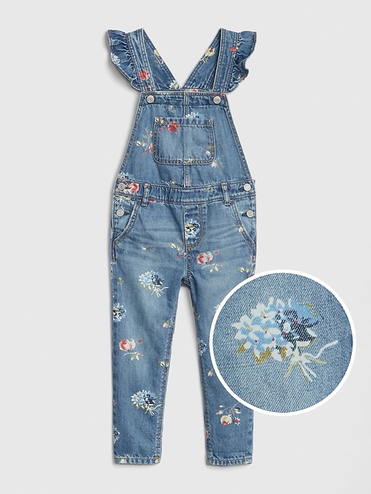 Image number 1 showing, Floral Ruffle Overalls