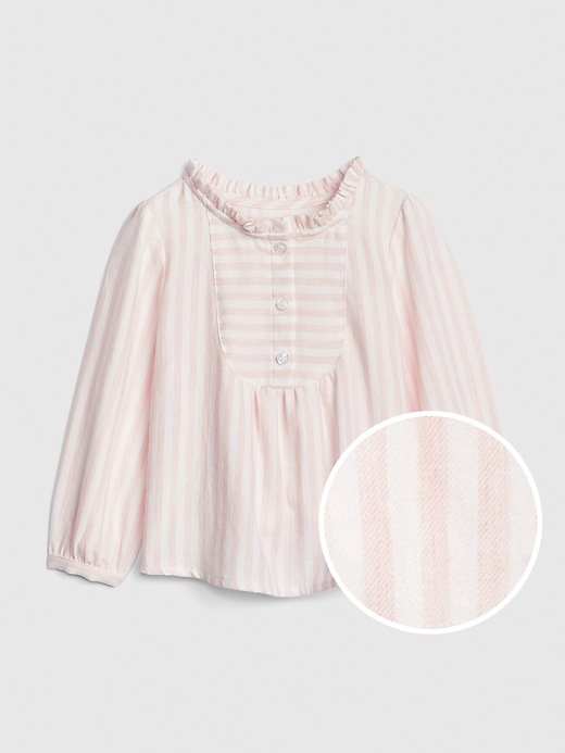 Image number 1 showing, Toddler Ruffle Button-Front Top
