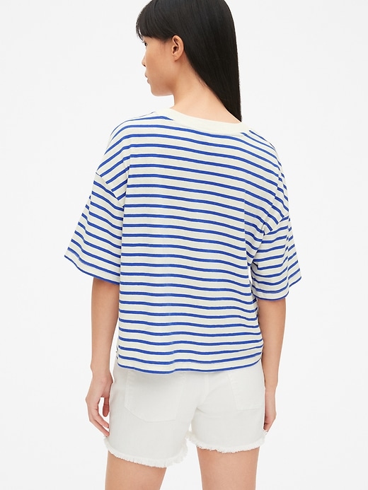 Image number 2 showing, Boxy Stripe Crewneck T-Shirt