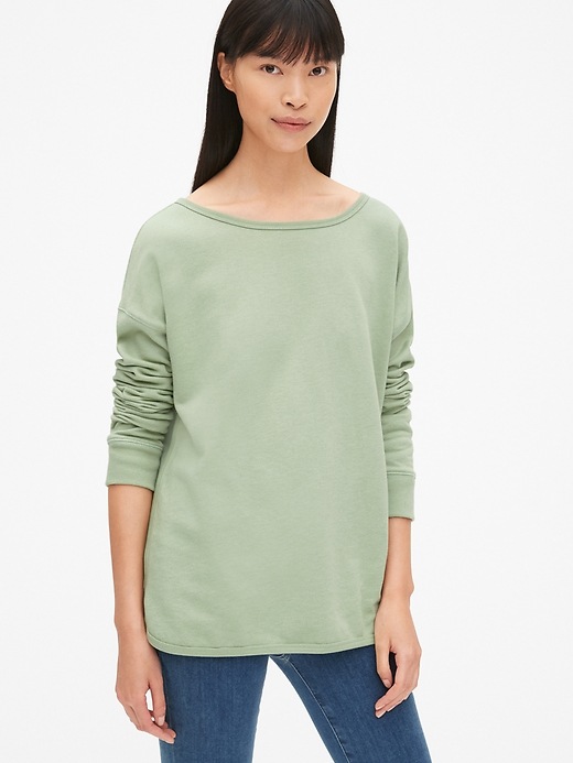 Image number 1 showing, Vintage Soft V-Back Pullover Sweatshirt