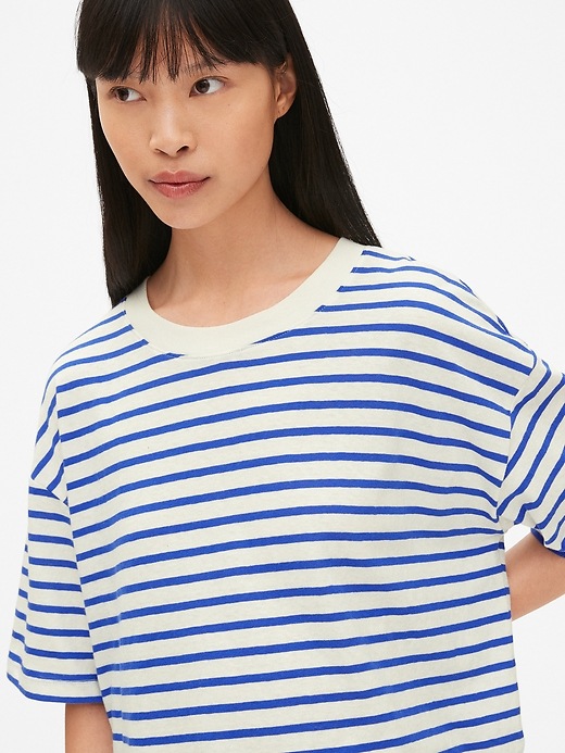 Image number 5 showing, Boxy Stripe Crewneck T-Shirt