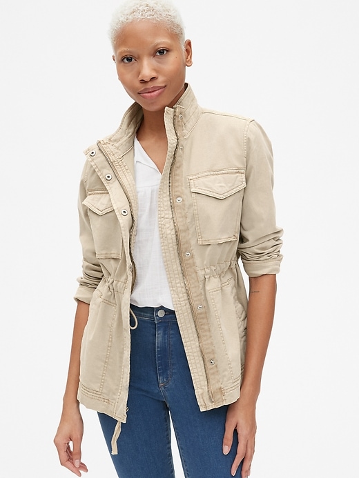 Garment Dyed Utility Jacket Gap