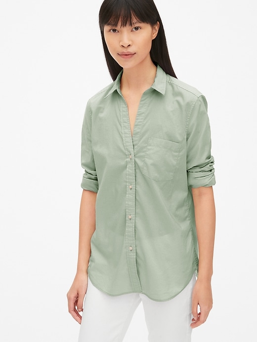 View large product image 1 of 1. Fitted Boyfriend Shirt