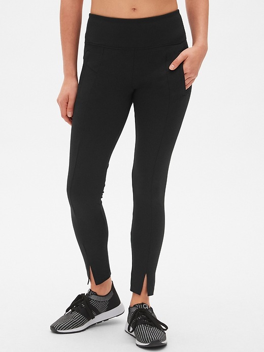 1 of 8 showing, with the color true black of product GapFit Full Length City Leggings
