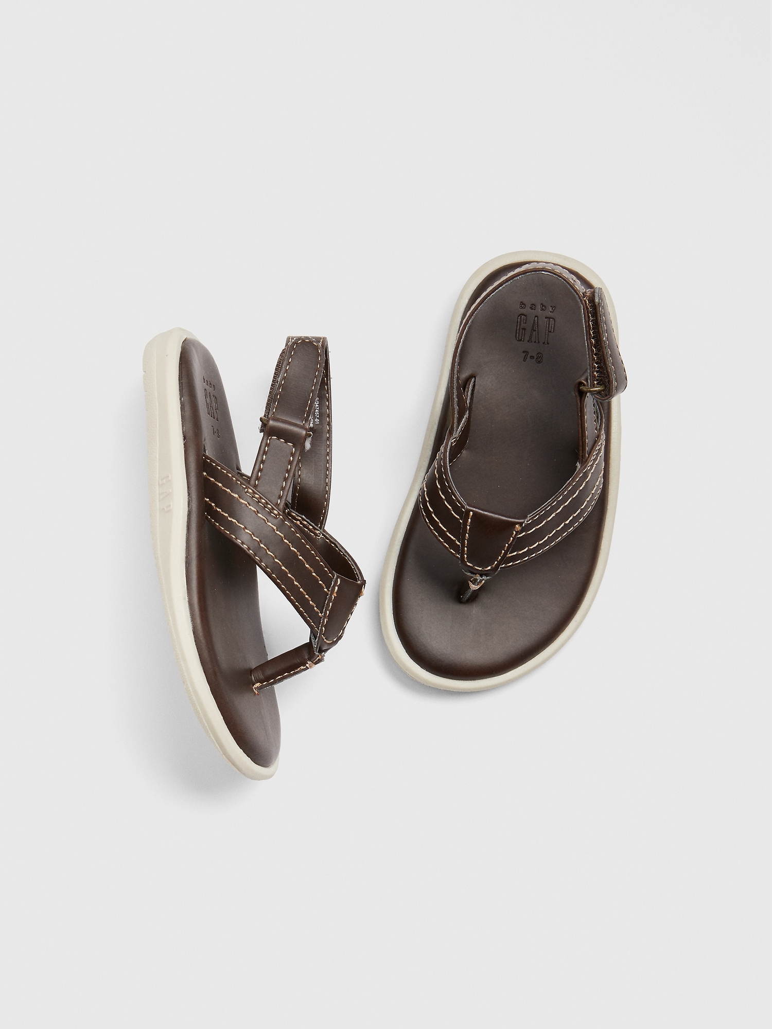 kids leather flip flops