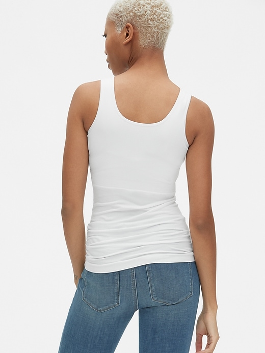 2 of 8 showing, with the color white of product Ingrid and Isabel® Seamless Crossover Nursing Tank