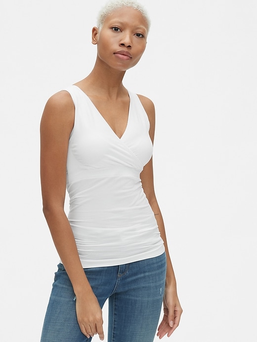 Image number 4 showing, Ingrid and Isabel&#174 Seamless Crossover Nursing Tank