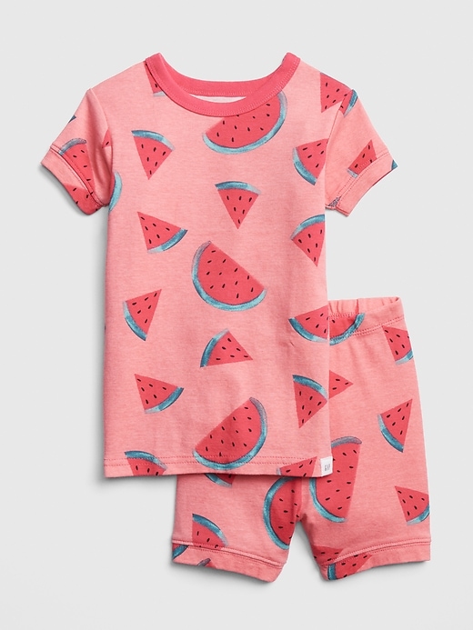 Image number 1 showing, babyGap Watermelon Short PJ Set
