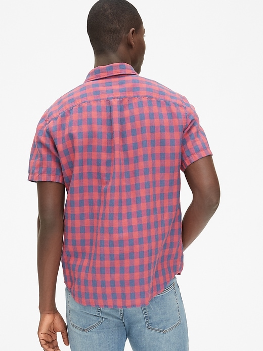 Image number 2 showing, Linen-Cotton Short Sleeve Shirt