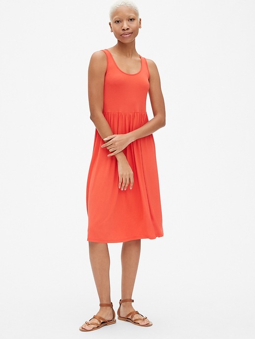 View large product image 1 of 1. Fit and Flare Tank Midi Dress