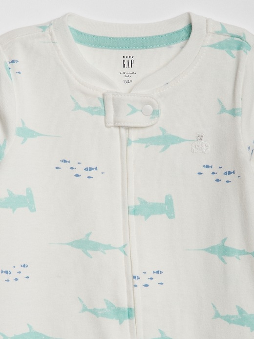 Image number 3 showing, Baby Shark Footed One-Piece