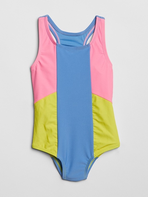 Image number 1 showing, Toddler Colorblock Swim One-Piece