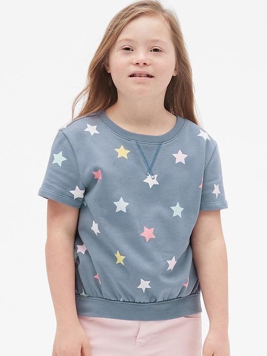 Image number 2 showing, Kids Short Sleeve Sweatshirt in French Terry