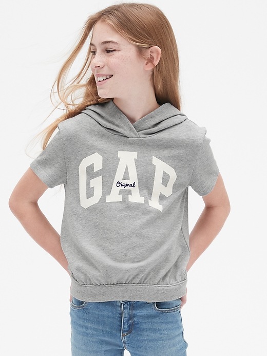 Image number 2 showing, Kids Gap Logo Short Sleeve Hoodie Sweatshirt