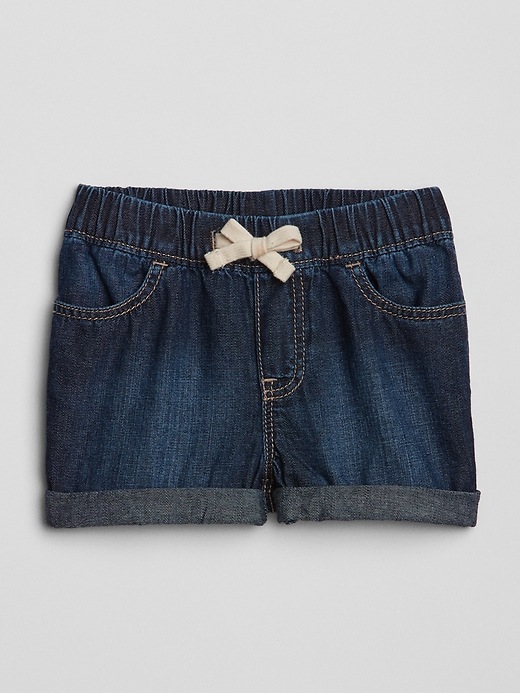 Image number 1 showing, Toddler Denim Pull-On Shorts