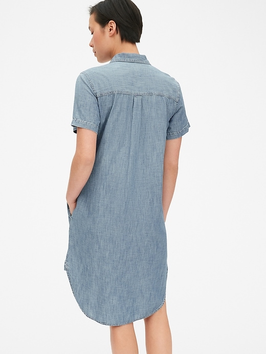 Image number 2 showing, Perfect Popover Shirtdress in Chambray