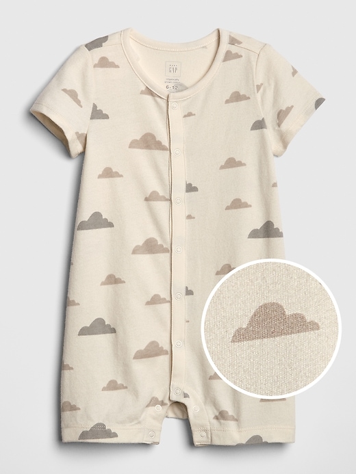 Image number 1 showing, Baby Organic Cotton Cloud Shorty One-Piece