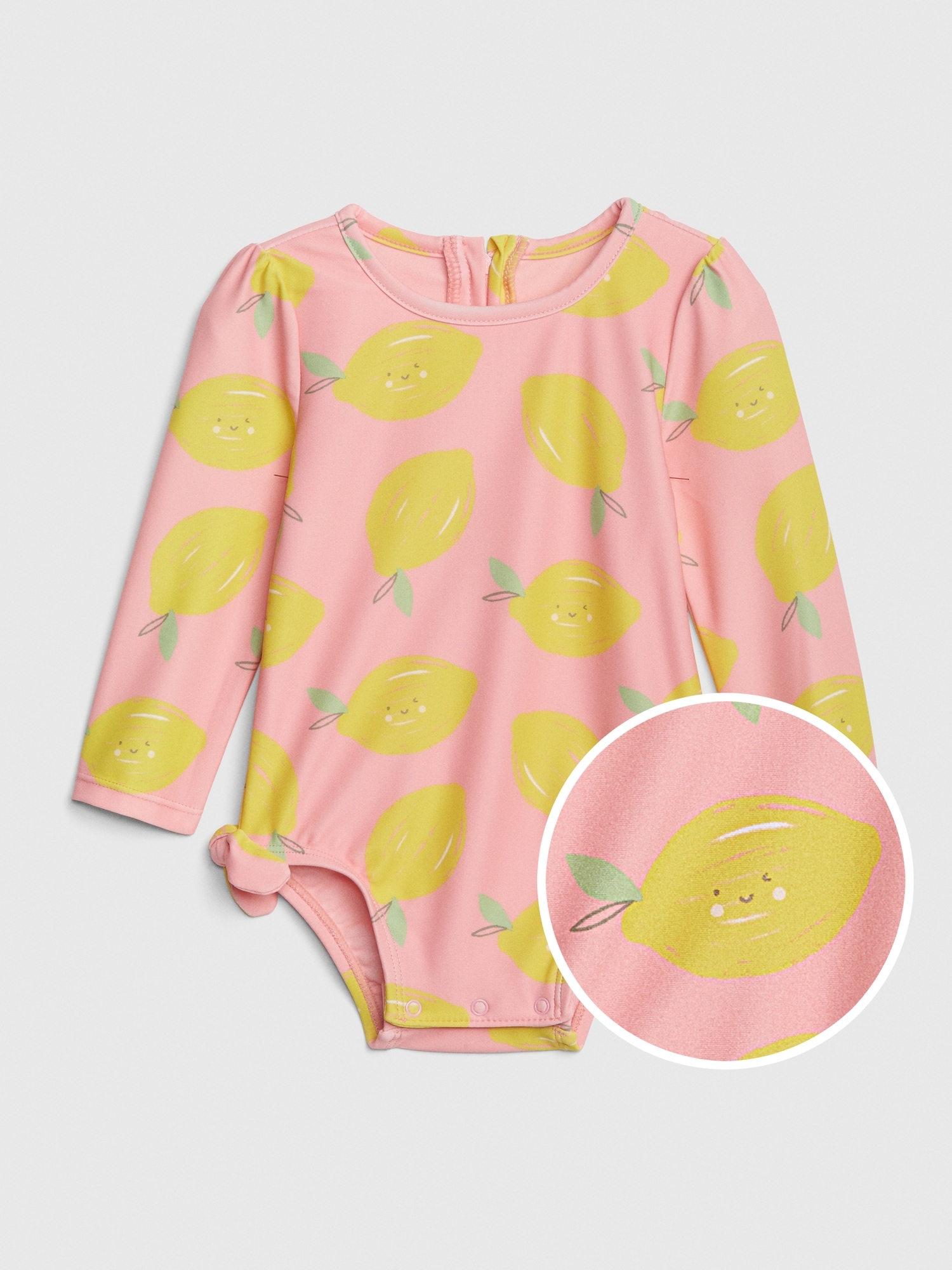 Baby Print Long Sleeve Swim One Piece