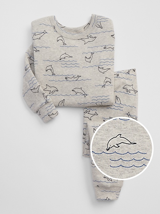 Image number 1 showing, babyGap Organic Cotton Dolphin PJ Set