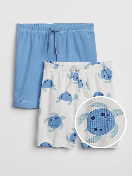 Image number 1 showing, Baby Turtle Pull-On Shorts (2-Pack)
