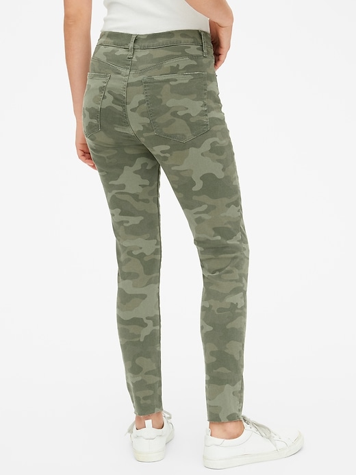 Image number 2 showing, High Rise True Skinny Ankle Jeans in Camo with Secret Smoothing Pockets