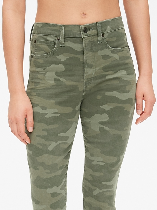 Image number 5 showing, High Rise True Skinny Ankle Jeans in Camo with Secret Smoothing Pockets