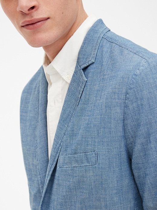 Image number 5 showing, Casual Classic Blazer in Chambray