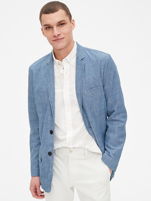 Image number 1 showing, Casual Classic Blazer in Chambray